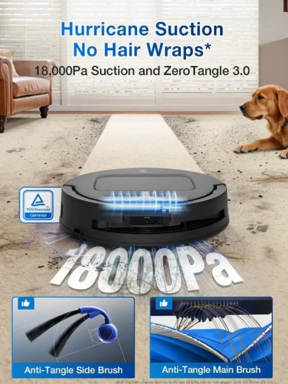 NWT: Robot Vacuum + Mop ECOVACS DEEBOT T80 Omni AI Navigation, 18,000Pa Suction - Picture 7 of 10